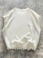The Voice S29 Mumi Long Cross Print Sweater Vest - Image 2