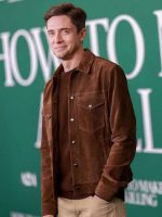 Topher Grace How to Make a Killing Brown Leather Jacket