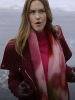 A Bills Love Story Holland Roden Maroon Wool Coat New