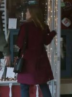 A Bills Love Story Holland Roden Maroon Wool Coat