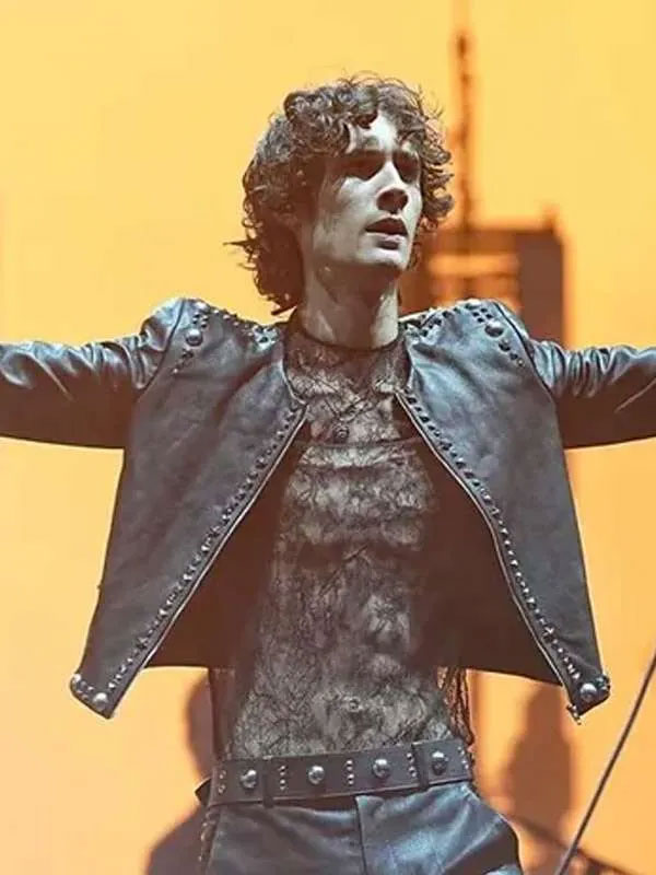 Coachella 2026 Sombr Studded Leather Jacket Coachella 2026 Sombr Studded Leather Jacket New