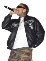 Coachella 2026 Tyga Black Leather Jacket New