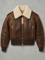 Erin Doherty PFW 2026 Shearling Brown Jacket