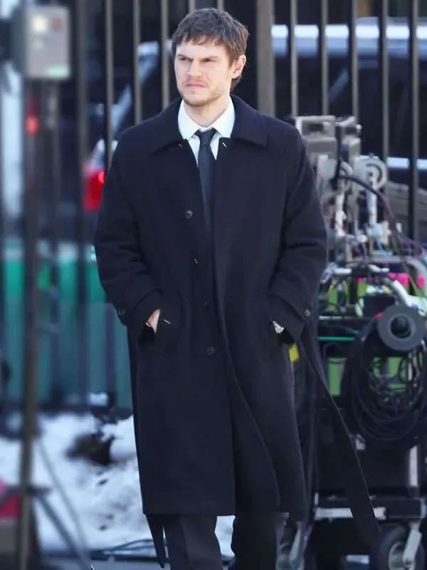 Evan Peters The Beauty Black Wool Coat Evan Peters The Beauty Black Wool Coat New