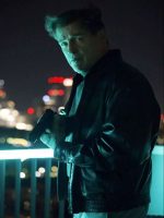 Michael Paré Knightfall 2026 Black Leather Jacket