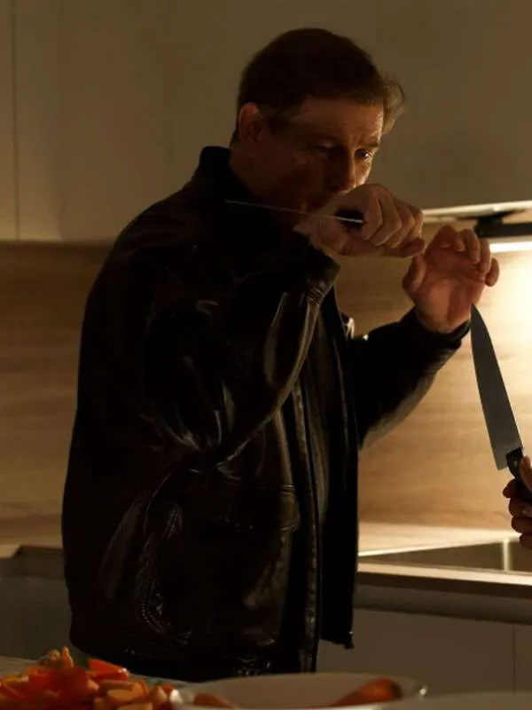 Michael Paré Knightfall 2026 Black Leather Jacket Michael Paré Knightfall 2026 Black Leather Jacket New