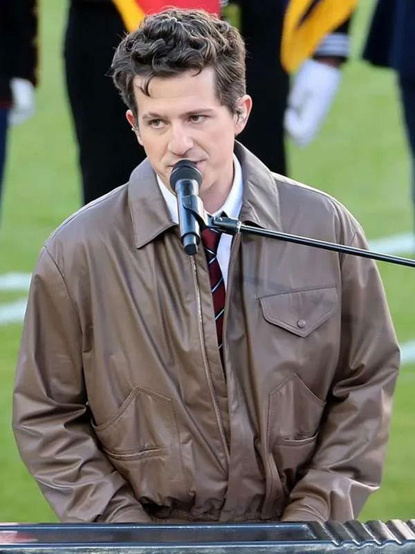 Super Bowl 60 Charlie Puth Anthem Leather Jacket Super Bowl 60 Charlie Puth Anthem Leather Jacket New