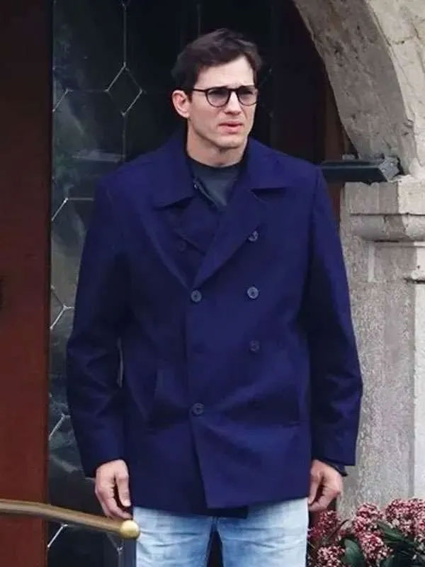 The Beauty Ashton Kutcher Blue Peacoat The Beauty Ashton Kutcher Blue Peacoat New