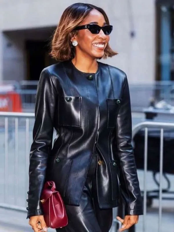 The Today Show 2026 Ayo Edebiri Leather Jacket The Today Show 2026 Ayo Edebiri Leather Jacket New