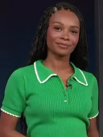 Access Hollywood 2025 Zuri Hall Green Polo Shirt