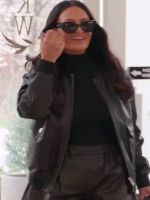 Alison Victoria Sin City Rehab Bomber Leather Jacket