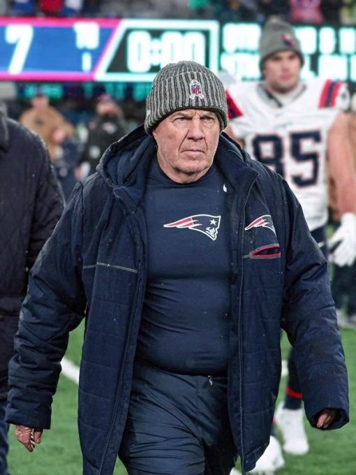 Bill-Belichick-New-England-Patriots-Sideline-Jacket.avif Bill Belichick New England Patriots Sideline Jacket - Image 1