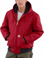 Mens Red Carhartt Hooded Jacket - Image 2