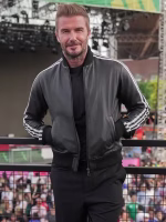 David Beckham World Cup 2026 Leather Track Jacket
