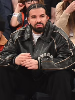 Drake Knicks Game Leather Jacket