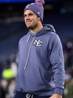 Drake Maye Patriots 2025 Rivalries Sideline Hoodie
