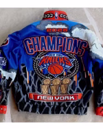 New York Knicks NBA Champions Leather Jacket - Image 3