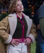 Chloe Grace Moretz Oh What Fun Shearling Leather Jacket