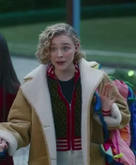 Chloe Grace Moretz Oh What Fun Shearling Leather Jacket - Image 3