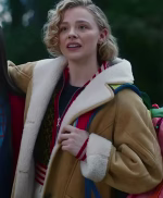 Chloe Grace Moretz Oh What Fun Shearling Leather Jacket - Image 4