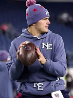 Drake Maye Patriots 2025 Rivalries Sideline Hoodie - Image 3