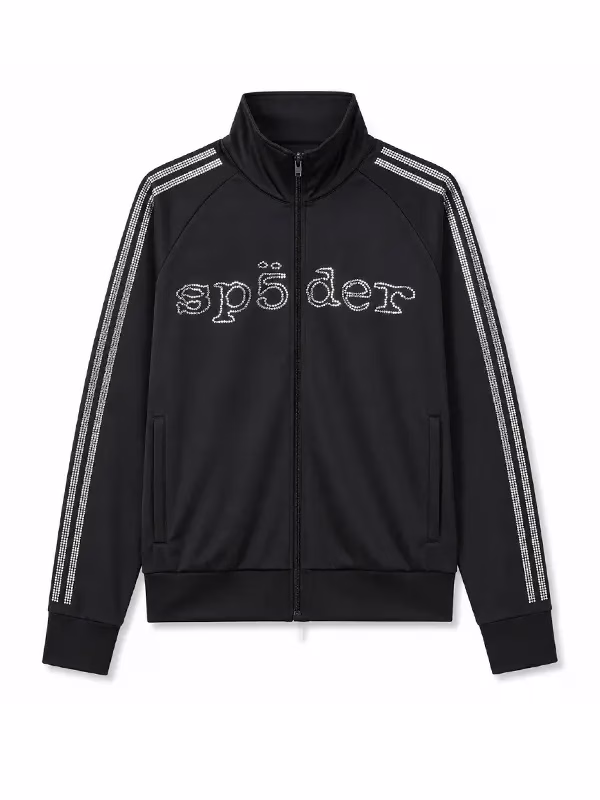 SP5DER-Rhinestone-Black-Track-Jacket.avif SP5DER Rhinestone Black Track Jacket - Image 1