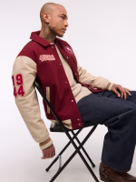 Abercrombie San Francisco 49ers Varsity Bomber Jacket - Image 3
