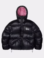 Stussy Black Puffer Jacket