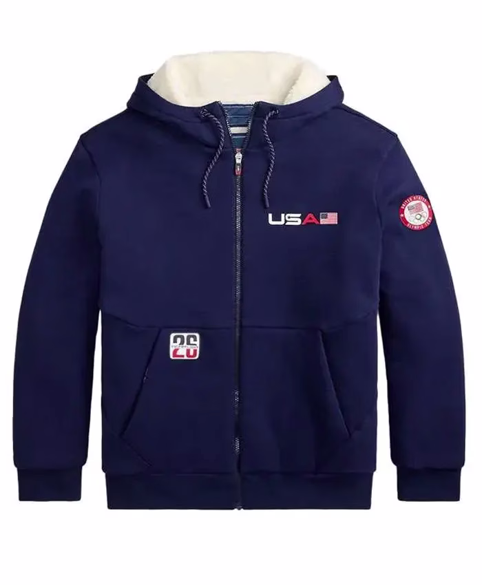 Winter-Olympics-2026-Team-USA-Hoodie.avif Polo Ralph Lauren Winter Olympics 2026 USA Blue Jacket - Image 1
