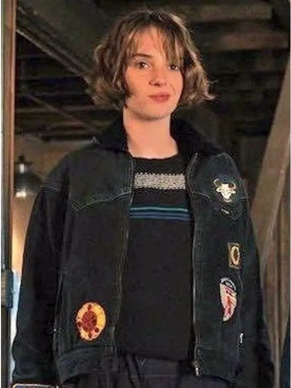 Womens-Stranger-Things-Season-4-Robin-Buckley-Black-Jacket.avif Stranger Things S04 Robin Buckley Jacket - Image 1