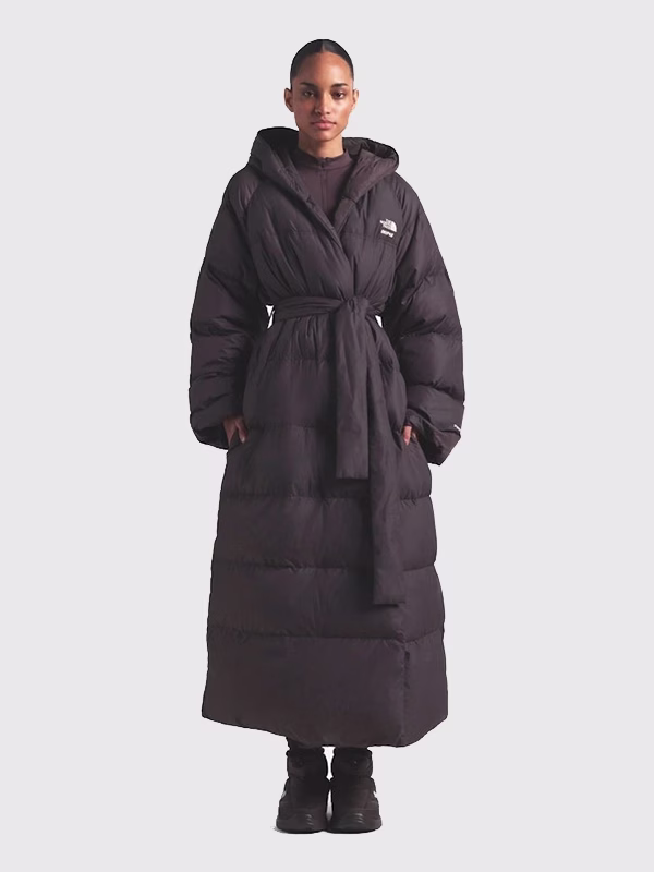Womens-The-North-Face-x-Skims-Nuptse-Wrap-Parka-Brown-Coat.avif The North Face x Skims Nuptse Wrap Parka Coat - Image 1