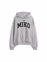 Young Miko Grey Logo Hoodie