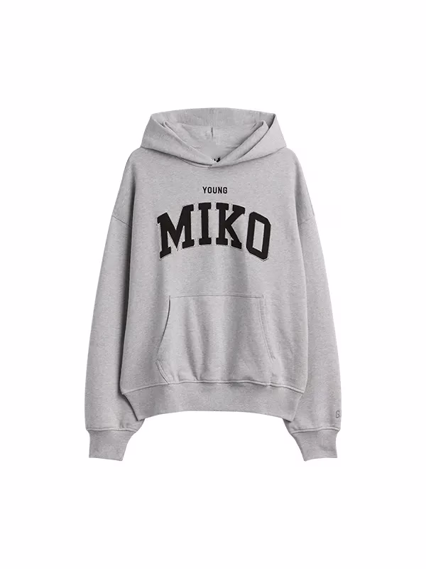 Young-Miko-Grey-Logo-Hoodie.avif Young Miko Grey Logo Hoodie - Image 1