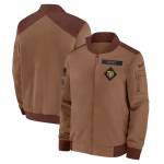 Chicago Bears Brown Salute To Service Full-Zip Bomber Jacket