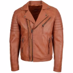 Tokyo Drift Maroon Leather Biker Jacket - Image 2