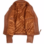 Tokyo Drift Maroon Leather Biker Jacket - Image 3
