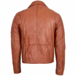 Tokyo Drift Maroon Leather Biker Jacket - Image 4